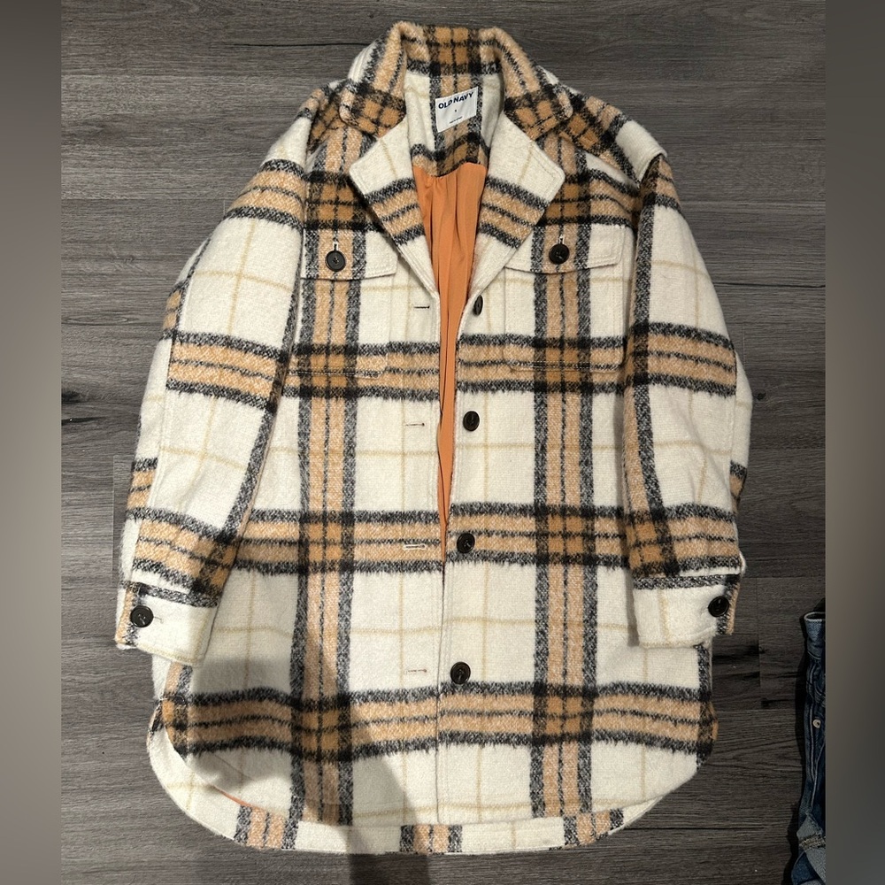Old navy plaid peacoat